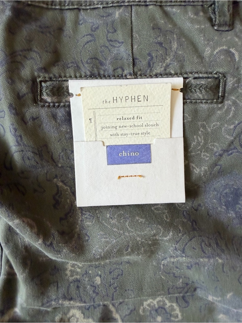 NWT Pilcro Women's Hyphen Olive Paisley Straight-Leg Jeans - Picture 6 of 13
